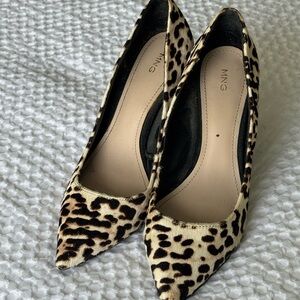 Mango Brown and Black Heels